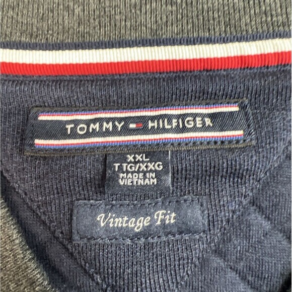 Tommy Hilfiger Men’s Vintage Fit Full Zipper Navy Blue Jacket Size XXL - Picture 4 of 11